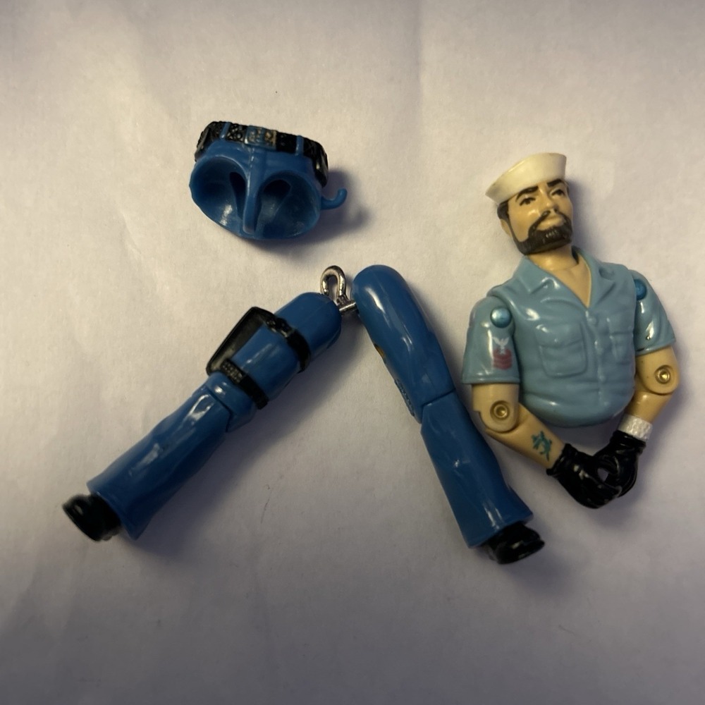 Vintage 80s GI Joe SHIPWRECK V1 Sailor 1985 Hasbro Action Figure Parts Repair